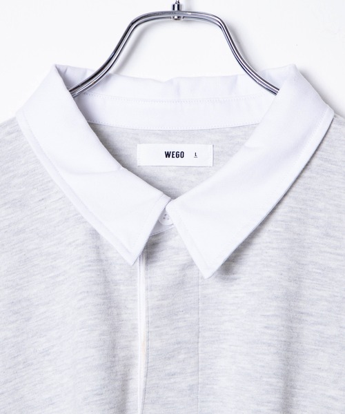 WEGO(ウィゴー)の「WEGO/ヘビーウエイト ビッグシルエット5分袖ラガーシャツ(ポロシャツ・メンズ・オートミール/スミクロ/グリーン系その他5/レッド系その他5・LARGE/MEDIUM)」の10枚目の写真