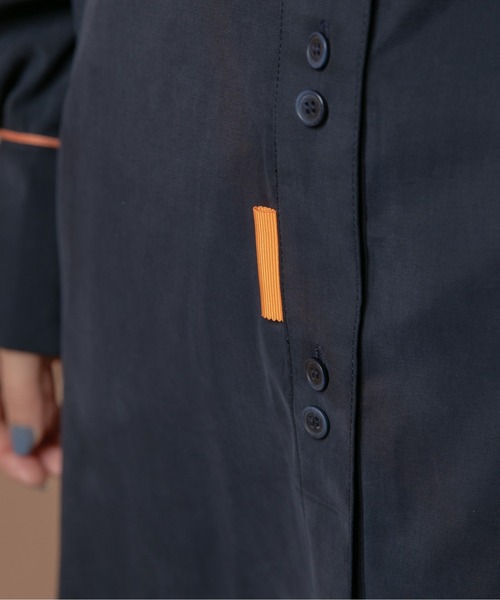 新品 エイミーロウ シャツ 配色ステッチヘムシアーシャツ Eimee Law│Eimee Law & LHELBIE 公式