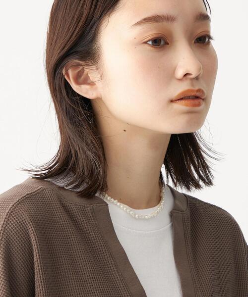 CITEN(シテン)の「<CITEN(シテン)>淡水 バロック パール ショート ネックレス(ネックレス・レディース・シルバー/オフホワイト・FREE)」の5枚目の写真