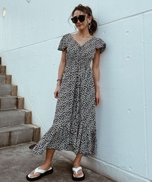 esutoreja | フラワーバックオープンワンピース(ワンピース)