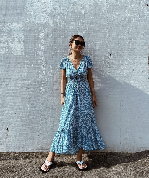 esutoreja（エストレジャ）の「フラワーバックオープンワンピース（ワンピース・レディース・ブルー/レッド/ブラック・FREE）」の6枚目の写真