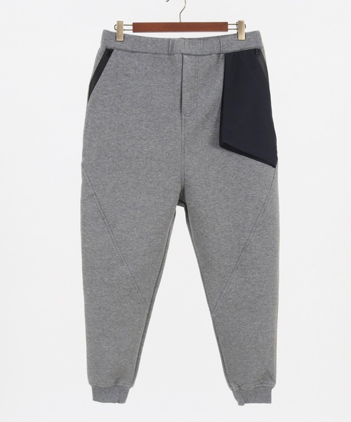 CAMBIO（カンビオ）の「mp9238-アシンメトリー異素材切替ダンボールニットスウェットパンツ（スウェットパンツ・メンズ・ブラック/チャコール/グレー・L/M/XL/S）」の17枚目の写真