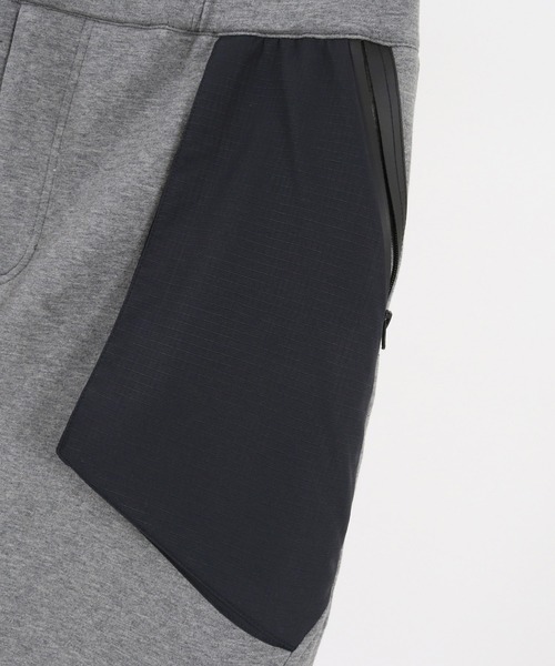 CAMBIO（カンビオ）の「mp9238-アシンメトリー異素材切替ダンボールニットスウェットパンツ（スウェットパンツ・メンズ・ブラック/チャコール/グレー・L/M/XL/S）」の14枚目の写真
