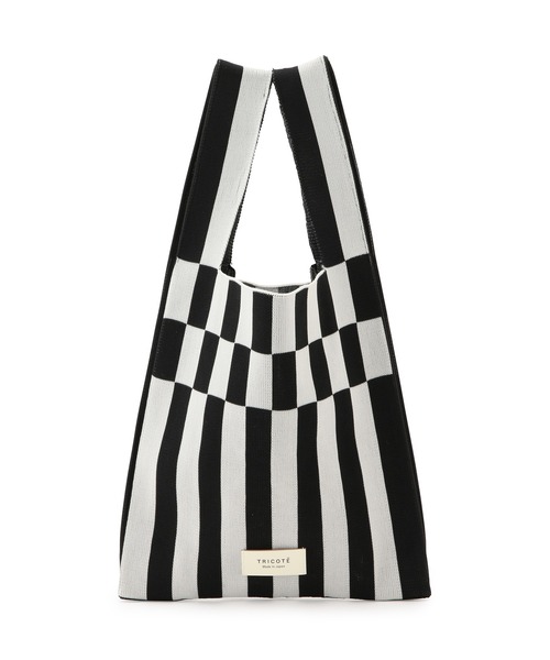 Tricote（トリコテ）の「【TRICOTE' for ADAM ET ROPE'】別注ニットBAG（トートバッグ・レディース・ブラウン/オフホワイト・FREE）」の5枚目の写真