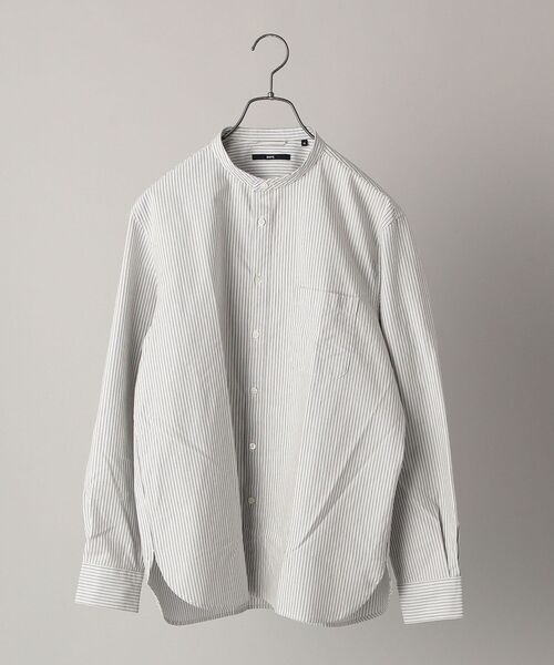 SHIPS(シップス)の「SHIPS: 播州織 先染めツイル バンドカラーシャツ(シャツ/ブラウス・メンズ・ホワイト/ネイビー/ブラウン・SMALL/MEDIUM/LARGE/X-LARGE)」の16枚目の写真