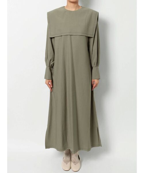 merry jenny（メリージェニー）の「配色ステッチセーラーカラーワンピース（ワンピース・レディース・アイボリー/ブラック/グリーン・FREE）」の11枚目の写真