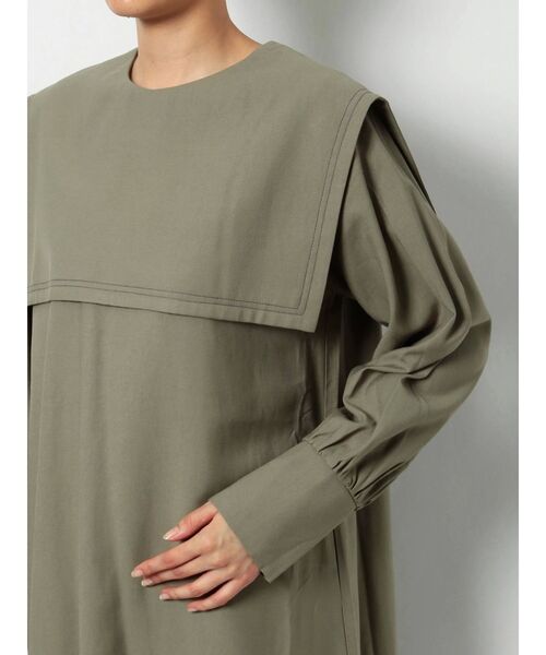 merry jenny（メリージェニー）の「配色ステッチセーラーカラーワンピース（ワンピース・レディース・アイボリー/ブラック/グリーン・FREE）」の20枚目の写真