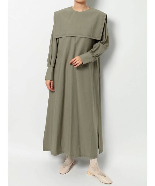 merry jenny（メリージェニー）の「配色ステッチセーラーカラーワンピース（ワンピース・レディース・アイボリー/ブラック/グリーン・FREE）」の18枚目の写真