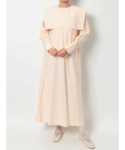 merry jenny（メリージェニー）の「配色ステッチセーラーカラーワンピース（ワンピース・レディース・アイボリー/ブラック/グリーン・FREE）」の10枚目の写真