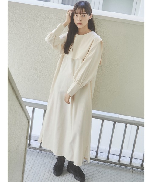 merry jenny（メリージェニー）の「配色ステッチセーラーカラーワンピース（ワンピース・レディース・アイボリー/ブラック/グリーン・FREE）」の22枚目の写真