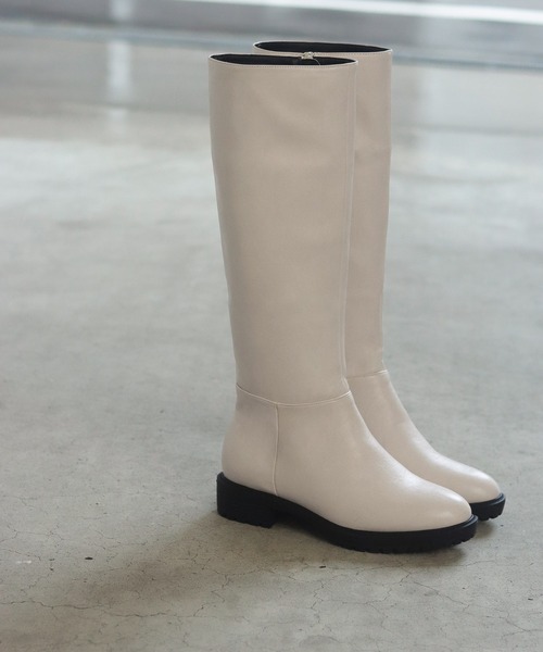 SESTO（セスト）の「タンクソールロングブーツ（ブーツ・レディース・ブラック/アイボリー・LL/S/M/L）」の12枚目の写真
