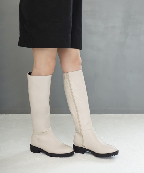 SESTO（セスト）の「タンクソールロングブーツ（ブーツ・レディース・ブラック/アイボリー・LL/S/M/L）」の7枚目の写真