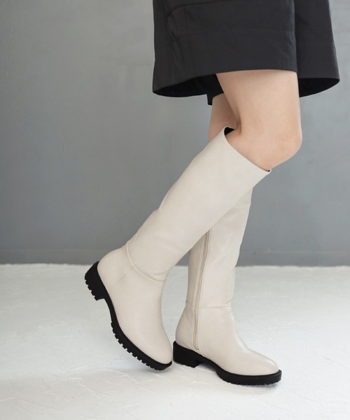 SESTO（セスト）の「タンクソールロングブーツ（ブーツ・レディース・ブラック/アイボリー・LL/S/M/L）」の20枚目の写真
