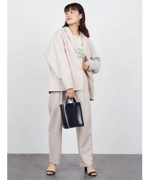 FREAK'S STORE（フリークスストア）の「▽【WEB限定】スタプレシングルジャケットセットアップ（セットアップ・レディース・ブラック/ベージュ/ブラウン/グレー/ブルー/ナチュラル/ワイン/イエロー/ピンク・SMALL/MEDIUM）」の10枚目の写真