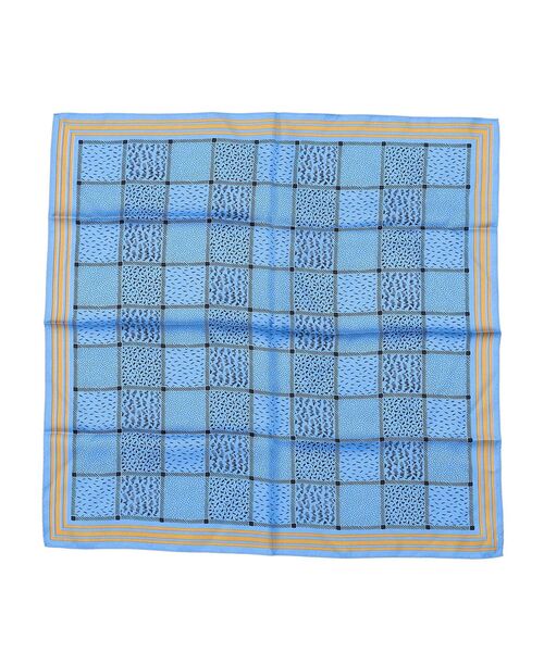 SHIPS(シップス)の「【SHIPS別注】MAISON No.8:チェックスカーフ◆(バンダナ/スカーフ・レディース・グリーン/ブルー系・ONE SIZE)」の3枚目の写真