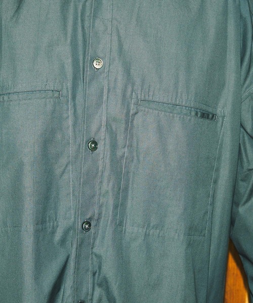 MAISON SPECIAL（メゾンスペシャル）の「《ユニセックスアイテム》プライムオーバーマキシロングシャツコート 【MAISON SPECIAL/メゾンスペシャル】（シャツ/ブラウス・メンズ・オフホワイト/ブラック/グリーン/ブルー/パープル/ダークパープル/ネイビー/グレー・1/2）」の18枚目の写真