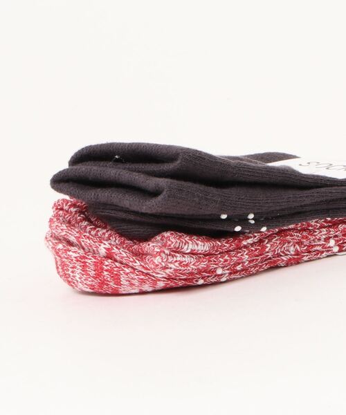 petit main（プティマイン）の「アニマル刺しゅう/メランジ2Pクルーソックス（ソックス/靴下・キッズ・ネイビー/マスタード/アイボリー・M/S/SS/L）」の4枚目の写真