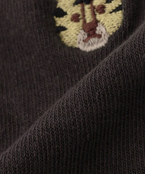 petit main（プティマイン）の「アニマル刺しゅう/メランジ2Pクルーソックス（ソックス/靴下・キッズ・ネイビー/マスタード/アイボリー・M/S/SS/L）」の8枚目の写真