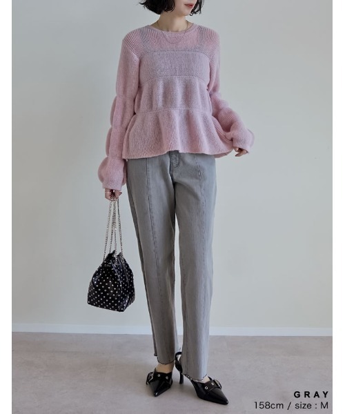 Re:EDIT（リエディ）の「[累計販売枚数1.9万枚突破！][低身長/高身長サイズ有][サステナブル]バックベンツストレートリサイクルデニム（デニムパンツ・レディース・ネイビー/ブルー/グレー/ブラック・AM/TALL/MEDIUM/AS/LARGE/SHORT）」の10枚目の写真