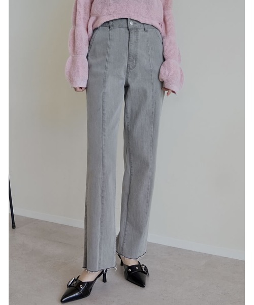 Re:EDIT（リエディ）の「[累計販売枚数1.9万枚突破！][低身長/高身長サイズ有][サステナブル]バックベンツストレートリサイクルデニム（デニムパンツ・レディース・ネイビー/ブルー/グレー/ブラック・AM/TALL/MEDIUM/AS/LARGE/SHORT）」の12枚目の写真