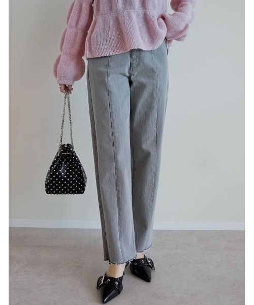 Re:EDIT（リエディ）の「[累計販売枚数1.9万枚突破！][低身長/高身長サイズ有][サステナブル]バックベンツストレートリサイクルデニム（デニムパンツ・レディース・ネイビー/ブルー/グレー/ブラック・AM/TALL/MEDIUM/AS/LARGE/SHORT）」の14枚目の写真