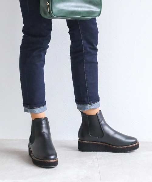 VIVIAN（ヴィヴィアン）の「厚底サイドゴアショートブーツ（ブーツ・レディース・ブラック/ダークブラウン/ブラウン/アイボリー・S/M/L）」の12枚目の写真