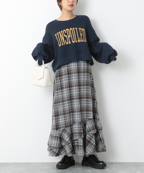 Heather（ヘザー）の「チェックスソティアードロングスカート　239704（スカート・レディース・ブラック系/グレー系/ブラウン系・FREE）」の19枚目の写真