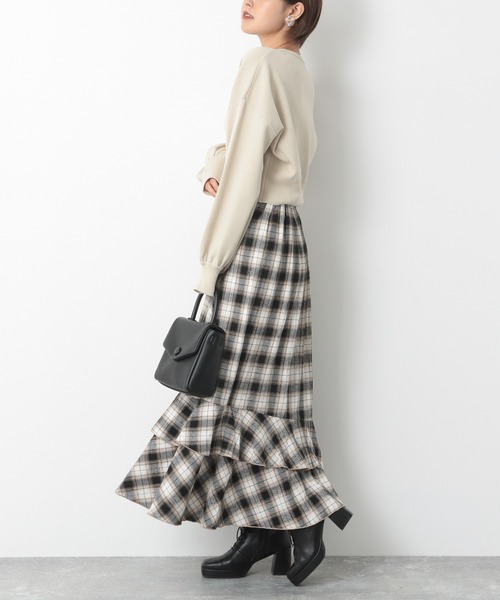 Heather（ヘザー）の「チェックスソティアードロングスカート　239704（スカート・レディース・ブラック系/グレー系/ブラウン系・FREE）」の20枚目の写真