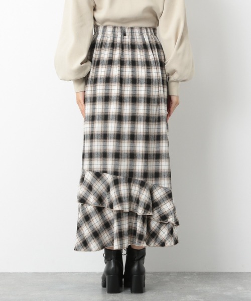 Heather（ヘザー）の「チェックスソティアードロングスカート　239704（スカート・レディース・ブラック系/グレー系/ブラウン系・FREE）」の10枚目の写真