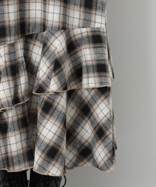 Heather（ヘザー）の「チェックスソティアードロングスカート　239704（スカート・レディース・ブラック系/グレー系/ブラウン系・FREE）」の12枚目の写真