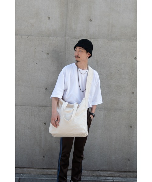 DEVICE+(デバイスプラス)の「DEVICE+ キャンバス 2wayトート ショルダーバッグ(ショルダーバッグ・レディース・ナチュラル/ブラック・FREE)」の6枚目の写真