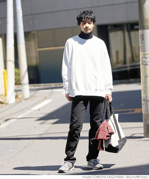coca(coca)(コカ)の「メンズ 裏毛クルーネックサイドスリットスウェット(スウェット・メンズ・ホワイト/グリーン・M/L)」の10枚目の写真