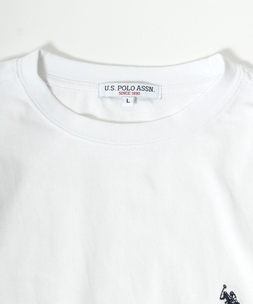 U.S. POLO ASSN.(ユーエスポロアッスン)の「U.S. POLO ASSN.(ユーエスポロアッスン)ワンポイントロゴ刺繍ロンT/無地 長袖(Tシャツ/カットソー・メンズ・ホワイト/ブラック/ダークグリーン/ベージュ/ネイビー/サックスブルー/グリーン・LL/M/L)」の12枚目の写真