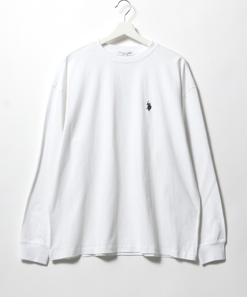 U.S. POLO ASSN.(ユーエスポロアッスン)の「U.S. POLO ASSN.(ユーエスポロアッスン)ワンポイントロゴ刺繍ロンT/無地 長袖(Tシャツ/カットソー・メンズ・ホワイト/ブラック/ダークグリーン/ベージュ/ネイビー/サックスブルー/グリーン・LL/M/L)」の8枚目の写真