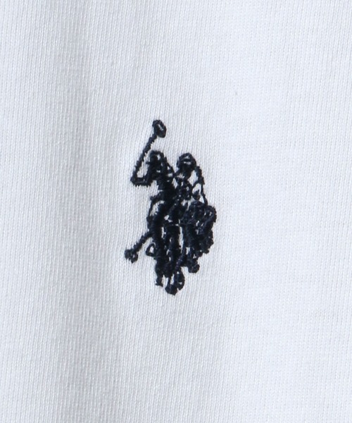 U.S. POLO ASSN.(ユーエスポロアッスン)の「U.S. POLO ASSN.(ユーエスポロアッスン)ワンポイントロゴ刺繍ロンT/無地 長袖(Tシャツ/カットソー・メンズ・ホワイト/ブラック/ダークグリーン/ベージュ/ネイビー/サックスブルー/グリーン・LL/M/L)」の14枚目の写真
