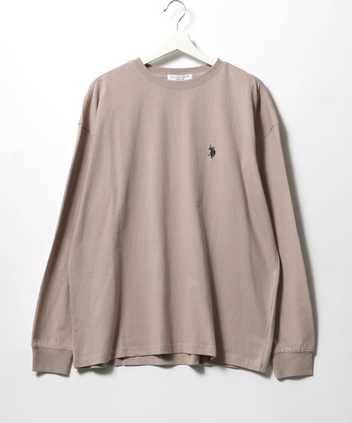 U.S. POLO ASSN.(ユーエスポロアッスン)の「U.S. POLO ASSN.(ユーエスポロアッスン)ワンポイントロゴ刺繍ロンT/無地 長袖(Tシャツ/カットソー・メンズ・ホワイト/ブラック/ダークグリーン/ベージュ/ネイビー/サックスブルー/グリーン・LL/M/L)」の13枚目の写真