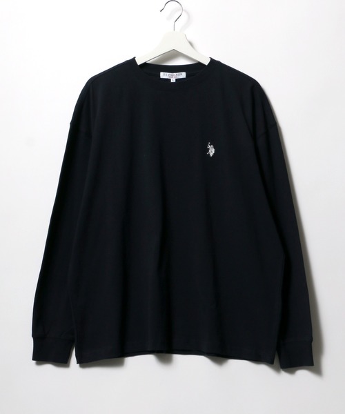 U.S. POLO ASSN.(ユーエスポロアッスン)の「U.S. POLO ASSN.(ユーエスポロアッスン)ワンポイントロゴ刺繍ロンT/無地 長袖(Tシャツ/カットソー・メンズ・ホワイト/ブラック/ダークグリーン/ベージュ/ネイビー/サックスブルー/グリーン・LL/M/L)」の11枚目の写真