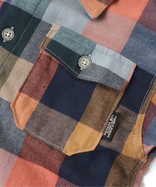 BREEZE（ブリーズ）の「チェックシャツ（シャツ/ブラウス・キッズ・レインボー/マスタード・130/110/120/150/140/90/100）」の6枚目の写真