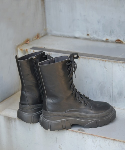 sango（sango）の「レースアップトラックソールブーツ（ブーツ・レディース・ブラック・3L/S/L/LL/M）」の4枚目の写真
