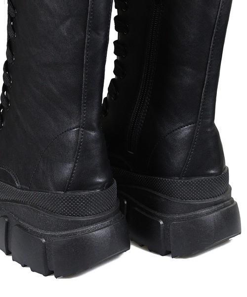 sango（sango）の「レースアップトラックソールブーツ（ブーツ・レディース・ブラック・3L/S/L/LL/M）」の3枚目の写真