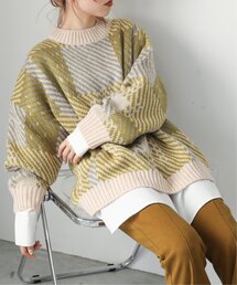 RAY CASSIN | チェックビックニットプルオーバー(ニット/セーター)