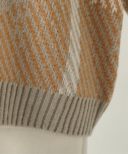 RAY CASSIN(レイカズン)の「チェックビックニットプルオーバー(ニット/セーター・レディース・チャコールグレー/ベージュ/キナリ・FREE)」の15枚目の写真