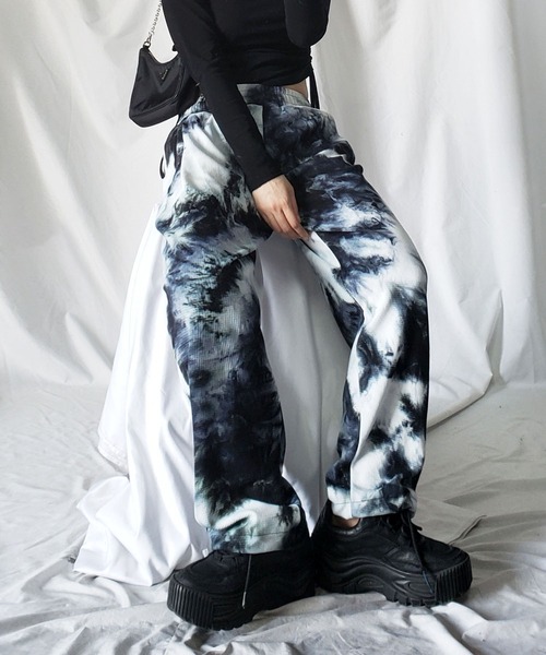 Off-White タイダイ スウェットパンツ タイダイ柄ワイドパンツ(M