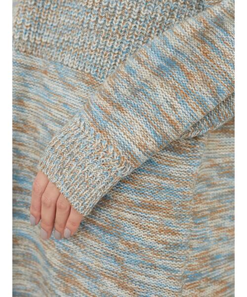 CRAFT STANDARD BOUTIQUE(クラフトスタンダードブティック)の「Mixヤーンラグランニットワンピース *◆(ワンピース・レディース・ベージュ/ブルー・FREE)」の14枚目の写真