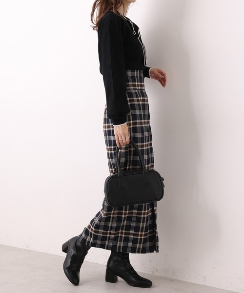 one after another NICE CLAUP（ワンアフターアナザーナイスクラップ）の「【WEB限定】仕事もプライベートも！オンオフ使えるパイピングリボンタイニット（ニット/セーター・レディース・ブラック/オフホワイト/ブルー/モカ・FREE）」の22枚目の写真