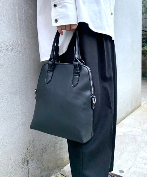 CIAOPANIC（チャオパニック）の「肩掛け可能、ミニボストンショルダーバッグ（ショルダーバッグ・レディース・アイボリー/ブラック/ピンク・FREE）」の3枚目の写真