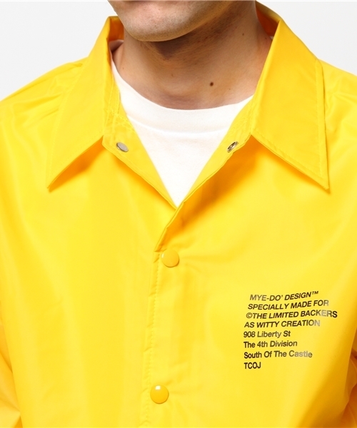 MYE-DO'（マイ・ドゥ）の「コーチジャケット”STARS AND STRIPES” / MADE IN USA（ナイロンジャケット・メンズ・イエロー・FREE）」の5枚目の写真