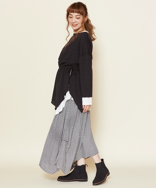 チャイハネ（チャイハネ）の「【チャイハネ】レイヤー変形トップス（アンサンブル・レディース・ホワイト/ブラック/ベージュ/ブルー・FREE）」の11枚目の写真