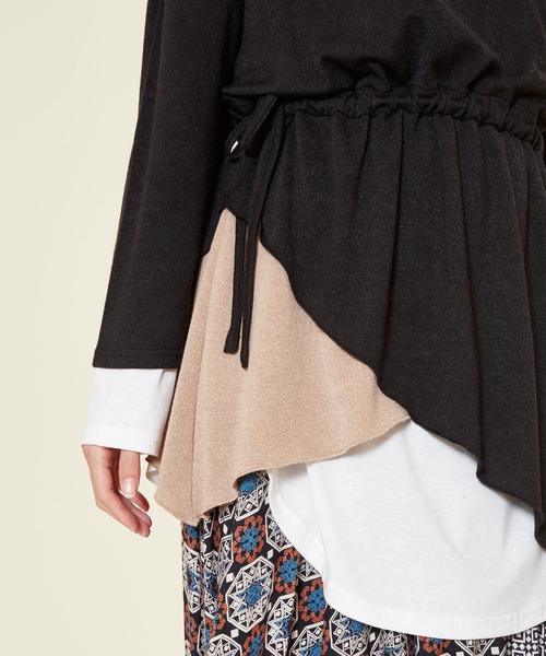 チャイハネ（チャイハネ）の「【チャイハネ】レイヤー変形トップス（アンサンブル・レディース・ホワイト/ブラック/ベージュ/ブルー・FREE）」の15枚目の写真