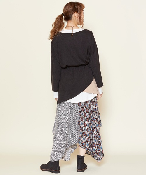 チャイハネ（チャイハネ）の「【チャイハネ】レイヤー変形トップス（アンサンブル・レディース・ホワイト/ブラック/ベージュ/ブルー・FREE）」の13枚目の写真